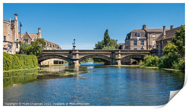 River Welland and Town Bridge, Stamford Print by Photimageon UK