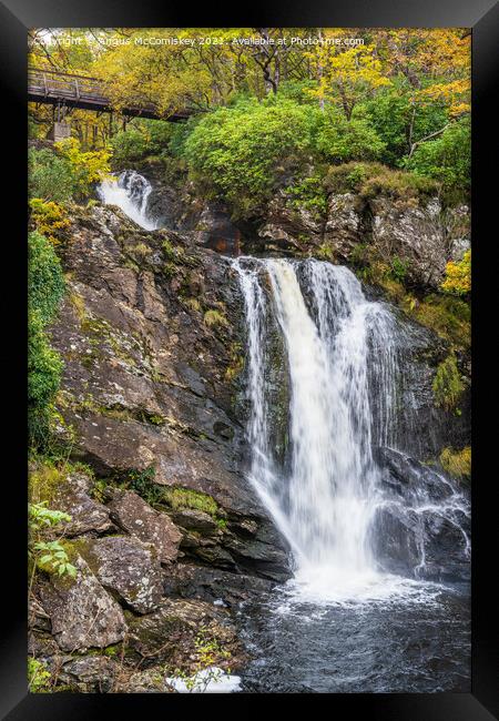 Autumn at Inversnaid Falls, Loch Lomond Framed Print by Angus McComiskey
