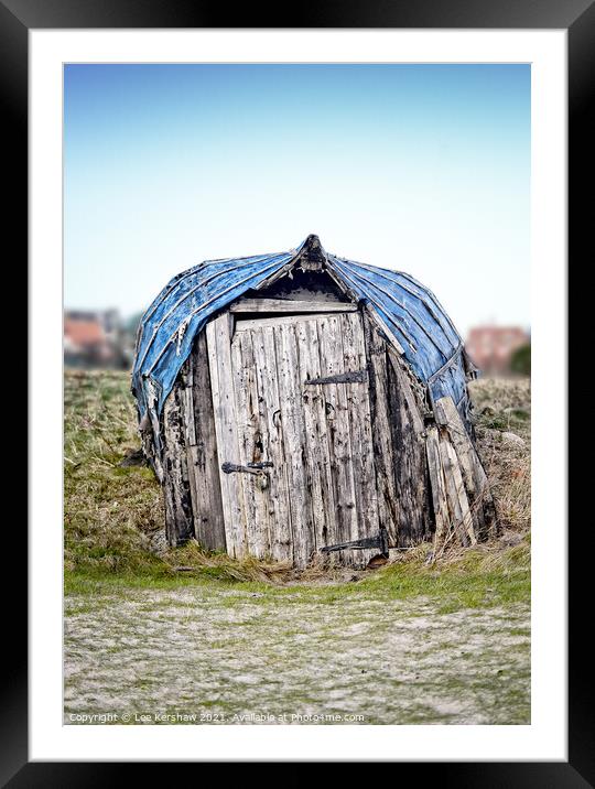 Fisherman's hut Lindisfarne Framed Mounted Print by Lee Kershaw