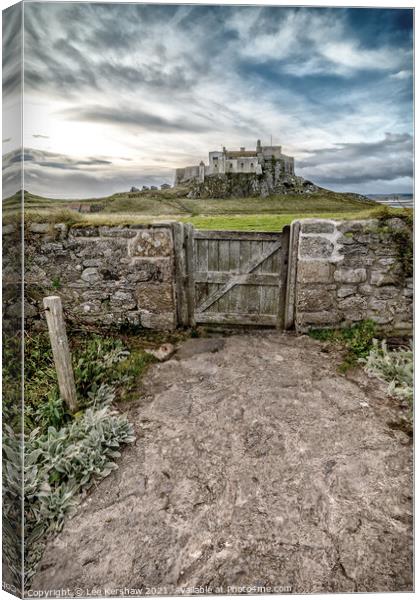 Gertrude's gate to Lindisfarne castle Canvas Print by Lee Kershaw
