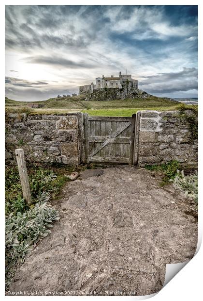 Gertrude's gate to Lindisfarne castle Print by Lee Kershaw