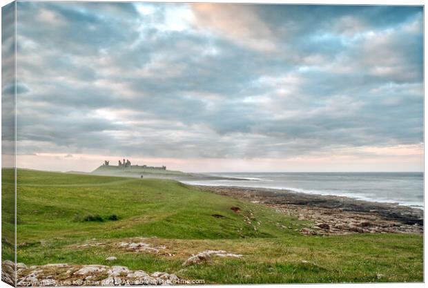 Evening walk to Dunstanburgh castle Canvas Print by Lee Kershaw