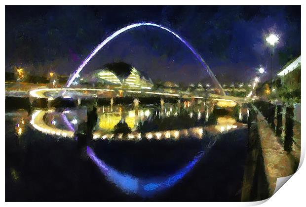 quayside painting Print by Northeast Images