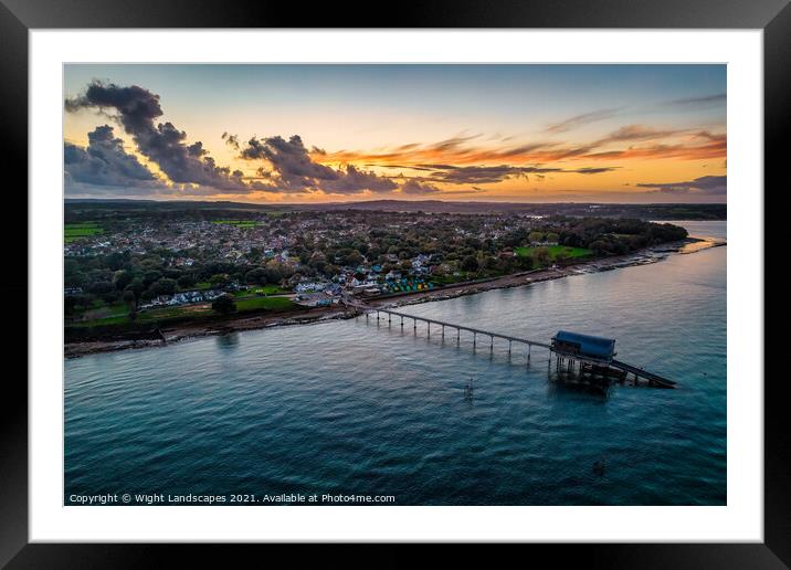 Bembridge Sunset Isle Of Wight Framed Mounted Print by Wight Landscapes