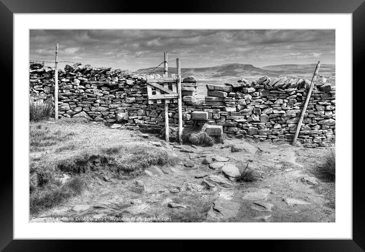 Approaching Penyghent Framed Mounted Print by Chris Drabble