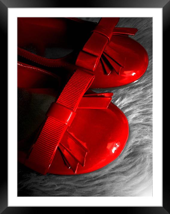 the red shoes Framed Mounted Print by Heather Newton