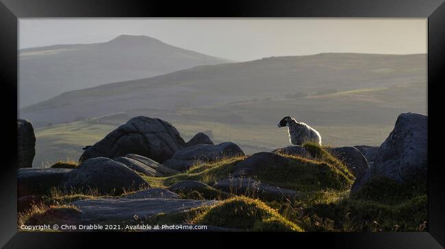 Hide and Seek on Stanage Edge Framed Print by Chris Drabble