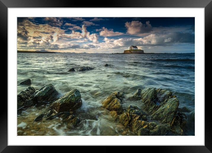 Church in the sea. Framed Mounted Print by Clive Ashton