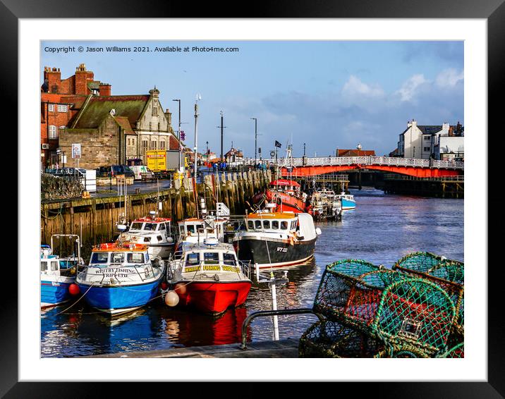 Whitby Harbour Framed Mounted Print by Jason Williams
