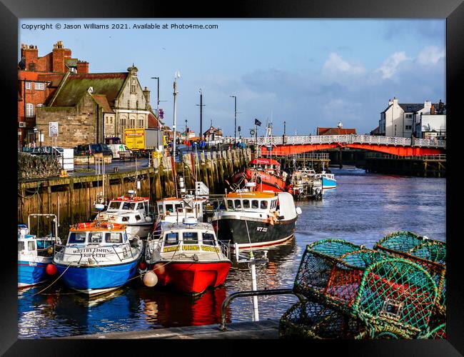 Whitby Harbour Framed Print by Jason Williams