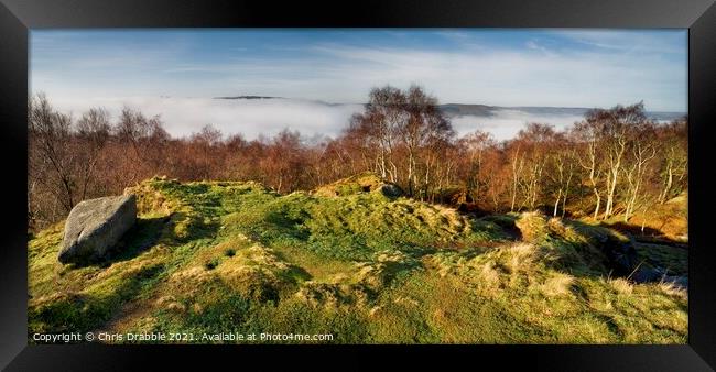 Mist inversion in the Derwent Valley Framed Print by Chris Drabble