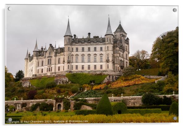 DUNROBIN CASTLE  Acrylic by Paul Chambers