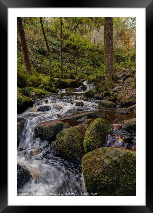 Wyming Brook weaving Framed Mounted Print by Alan Dunnett