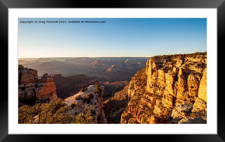 The Grand Canyon at Sunset, Nevada America Framed Mounted Print by Greg Marshall
