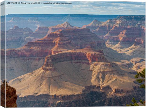 Grand Canyon Sunset Detail Canvas Print by Greg Marshall