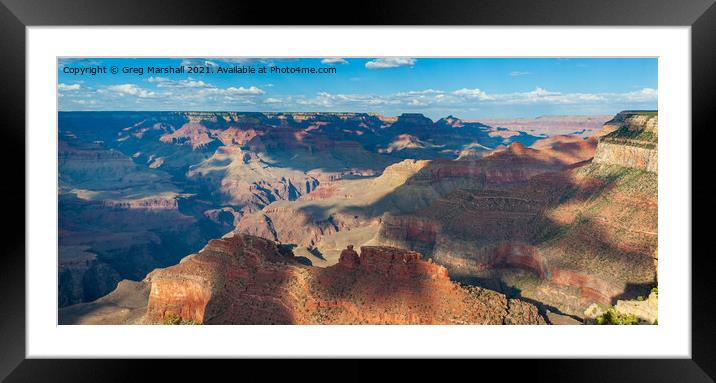 Grand Canyon Panorama Framed Mounted Print by Greg Marshall