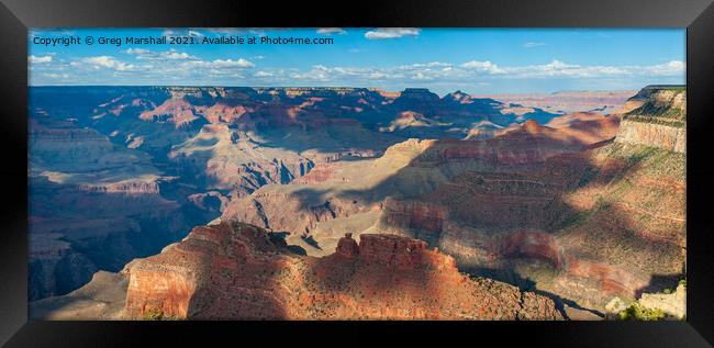 Grand Canyon Panorama Framed Print by Greg Marshall