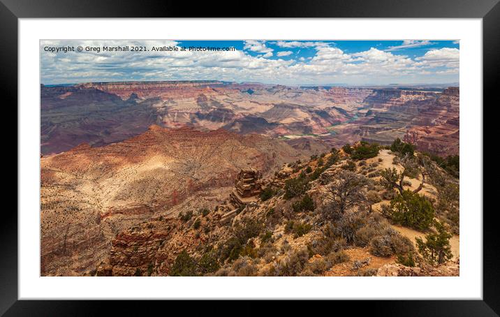 Grand Canyon Panorama in Nevada Framed Mounted Print by Greg Marshall