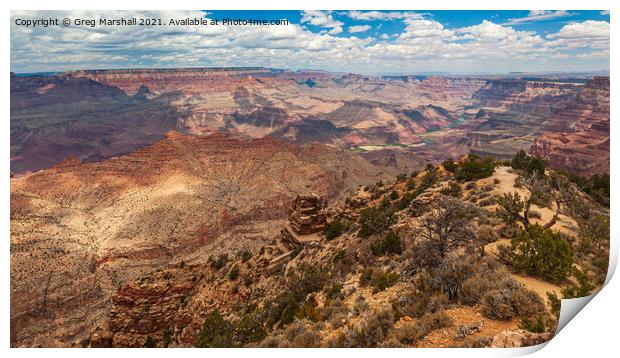 Grand Canyon Panorama in Nevada Print by Greg Marshall
