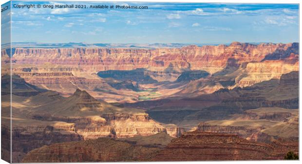 The Grand Canyon and Colorado River Nevada Canvas Print by Greg Marshall