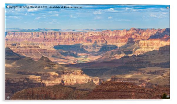 The Grand Canyon and Colorado River Nevada Acrylic by Greg Marshall