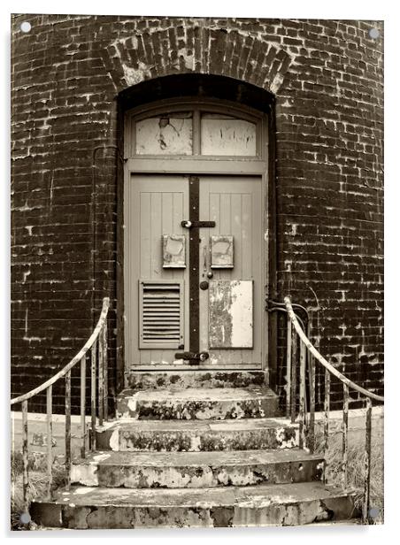 Spurn Point Lighthouse doorway Acrylic by Glen Allen