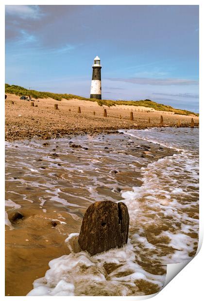 Spurn Point Lighthouse Print by Glen Allen