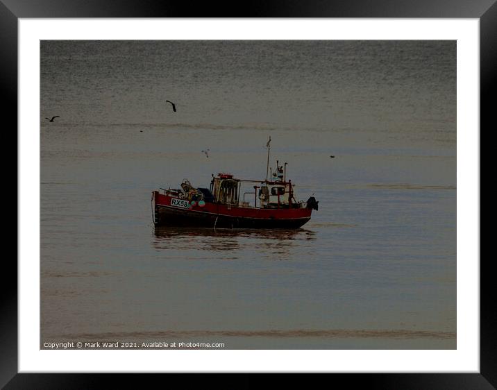 Fishing on a Calm Sea. Framed Mounted Print by Mark Ward