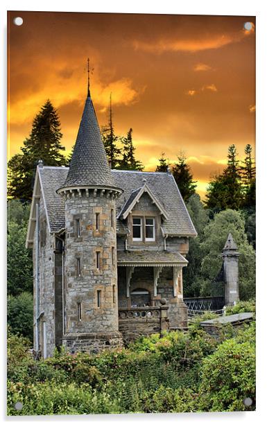 A Fairytale Castle Gatelodge Acrylic by Sandi-Cockayne ADPS