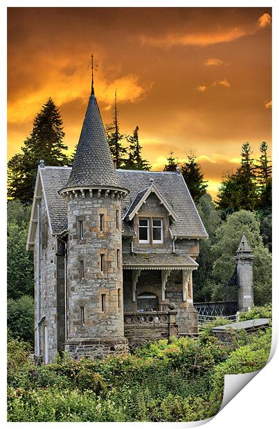 A Fairytale Castle Gatelodge Print by Sandi-Cockayne ADPS
