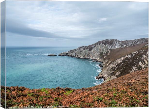 Gogarth Bay, Anglesey, Wales Canvas Print by Stephen Munn