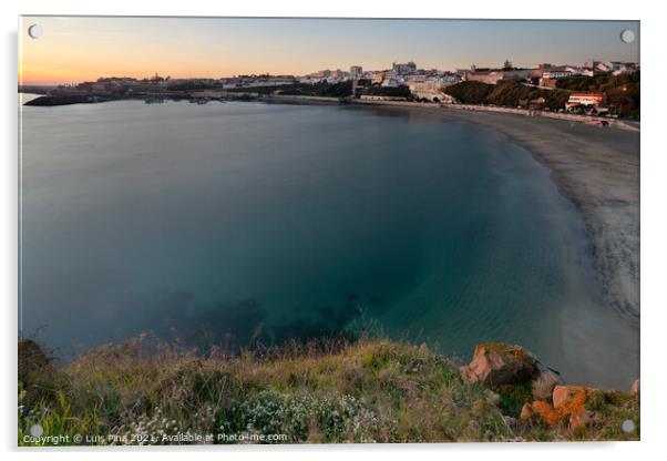 Sines beach at sunset in Portugal Acrylic by Luis Pina