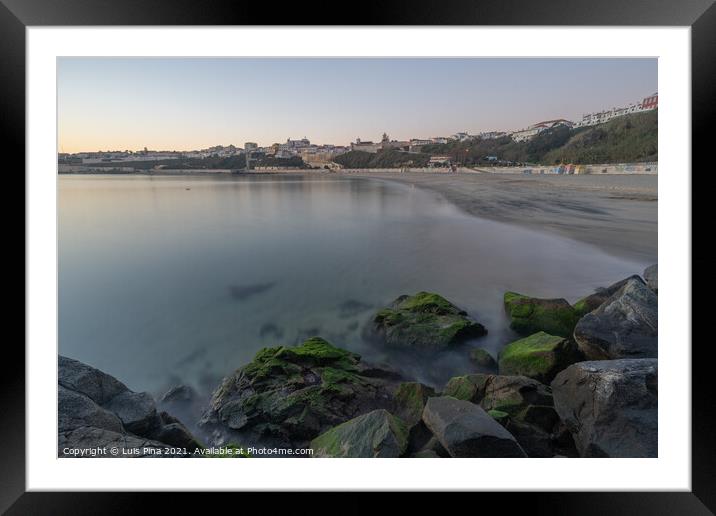 Sines beach at sunset in Portugal Framed Mounted Print by Luis Pina