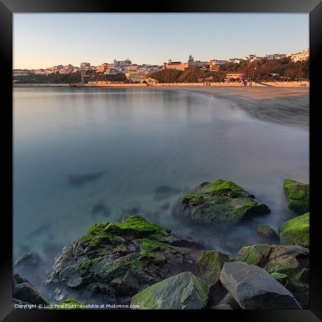 Sines beach at sunset in Portugal Framed Print by Luis Pina