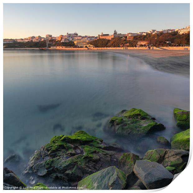 Sines beach at sunset in Portugal Print by Luis Pina