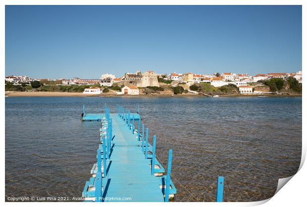 Vila Nova de Milfontes beach pier in Portugal Print by Luis Pina