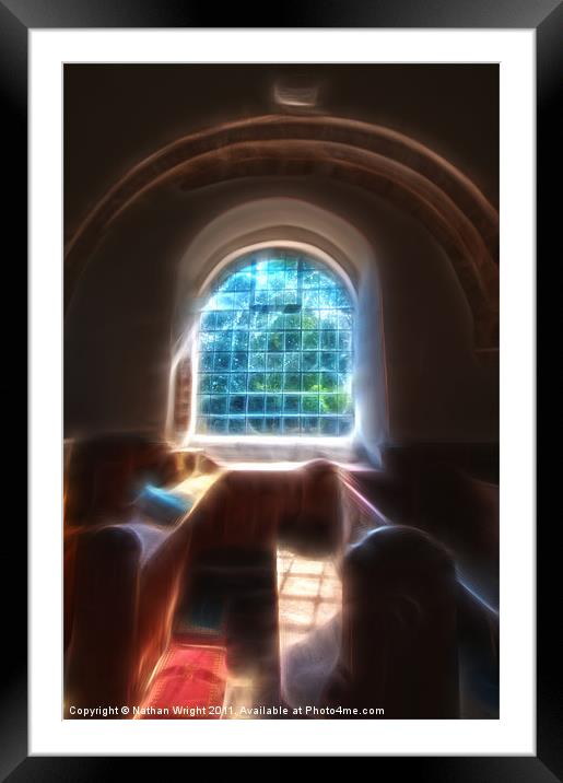 Pews in the window Framed Mounted Print by Nathan Wright