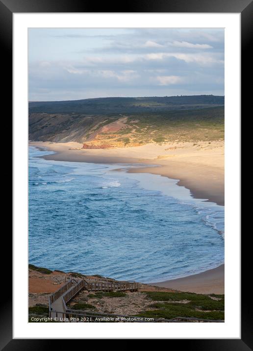 Praia da Bordeira beach in Costa Vicentina, Portugal Framed Mounted Print by Luis Pina