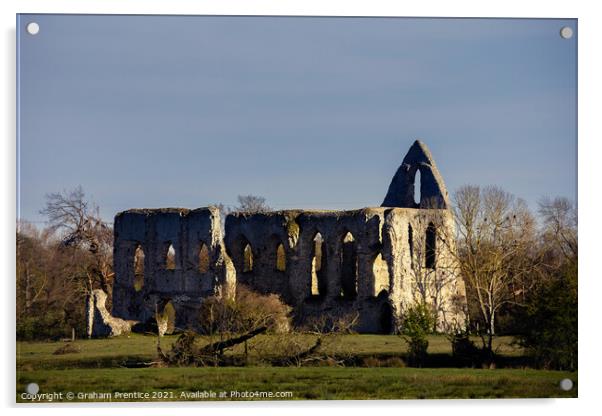 Newark Priory in Late Afternoon Light Acrylic by Graham Prentice