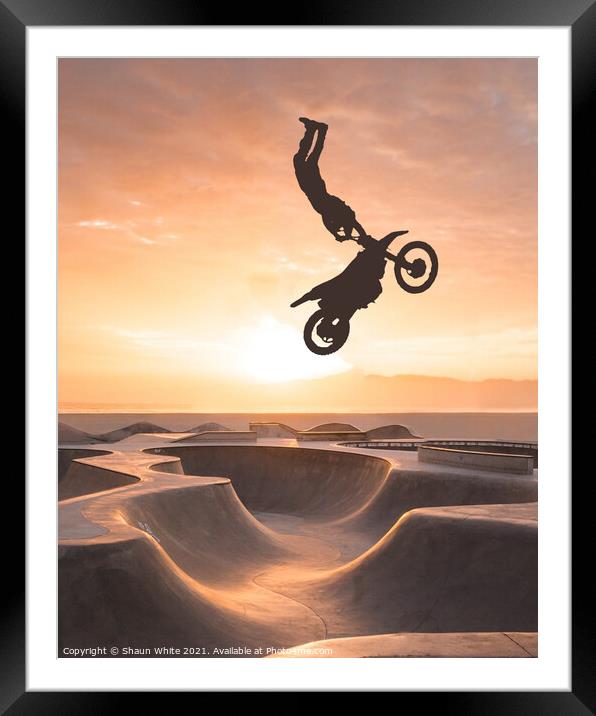 Sunset Tricks Framed Mounted Print by Shaun White