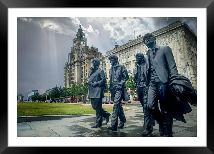 The Beatles Statue Framed Mounted Print by Picture Wizard