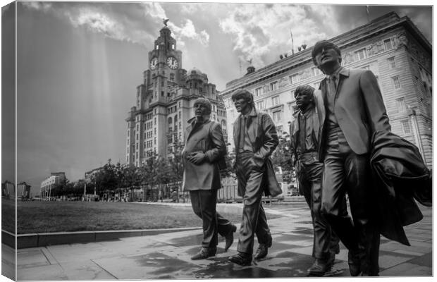 The Beatles Statue Canvas Print by Picture Wizard