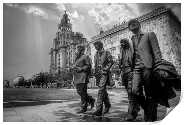 The Beatles Statue Print by Picture Wizard