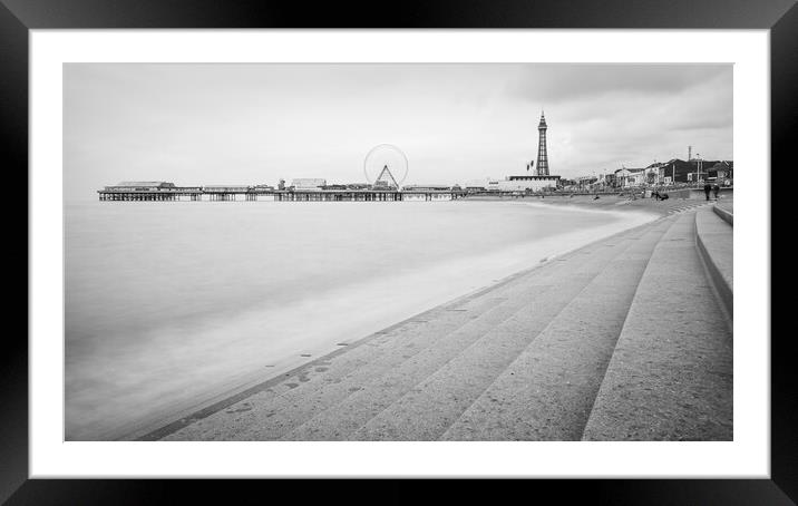 Blackpool Tower and the Central Pier Framed Mounted Print by Jason Wells