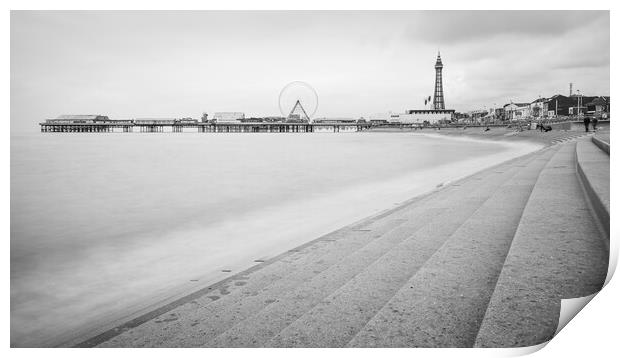 Blackpool Tower and the Central Pier Print by Jason Wells