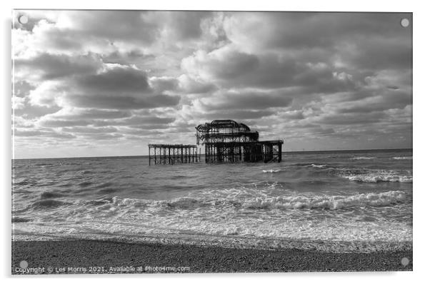 Brighton Old Pier Acrylic by Les Morris