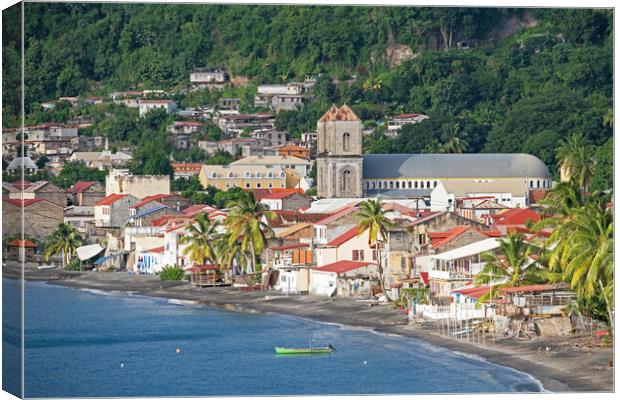 St Pierre at Martinique Canvas Print by Arterra 