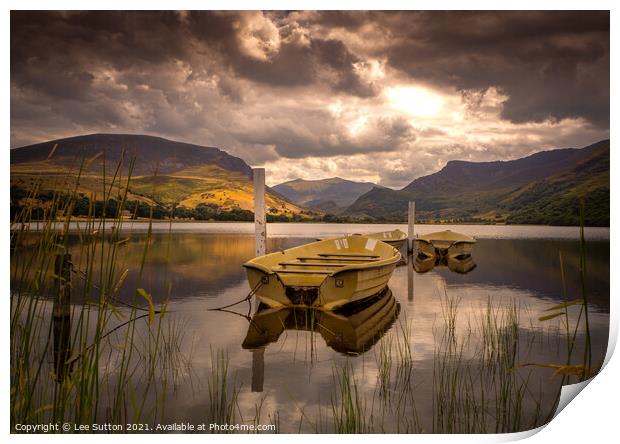 Fishing Boats Print by Lee Sutton