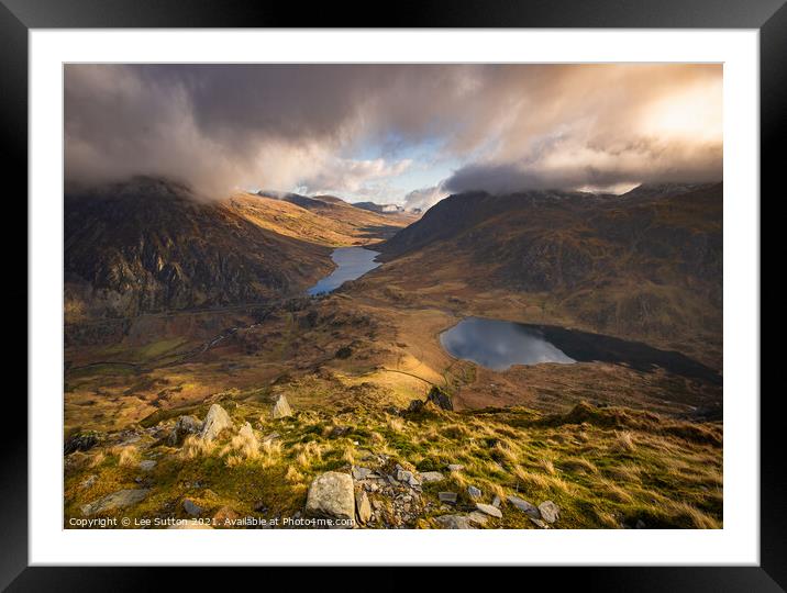 Ogwen valley view Framed Mounted Print by Lee Sutton