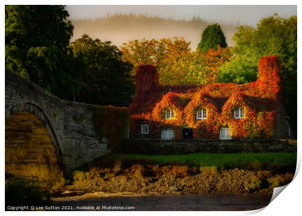 Autumn in Llanrwst Print by Lee Sutton
